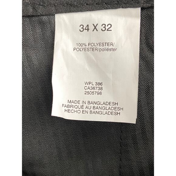 Kenneth Cole Reaction Pants Men's 34x32 Slim Fit Trousers Stretch Charcoal NEW - Picture 10 of 13